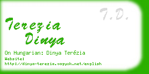 terezia dinya business card
